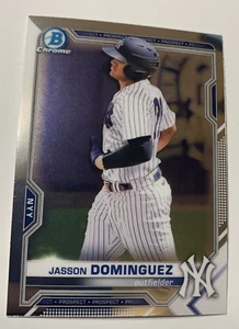 2021 Bowman Prospects Chrome Base BCP13 Jasson Dominguez New York Yankees - Picture 1 of 6