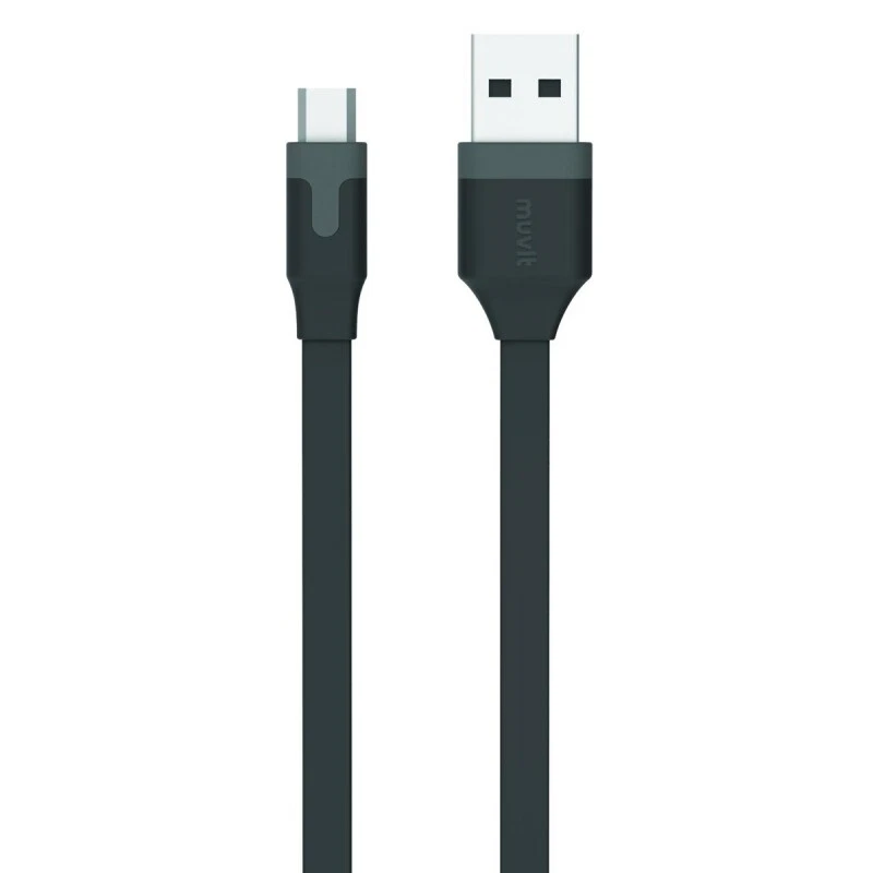 Cable Muvit USB-Micro USB 2.4A 2m negro - Imagen 1 de 2