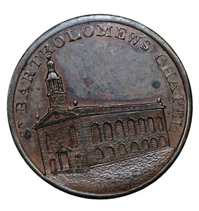 Kempson Church & Chapel's St. Bartholomew's Chapel Halfpenny Conder Token Medal - Picture 1 of 2