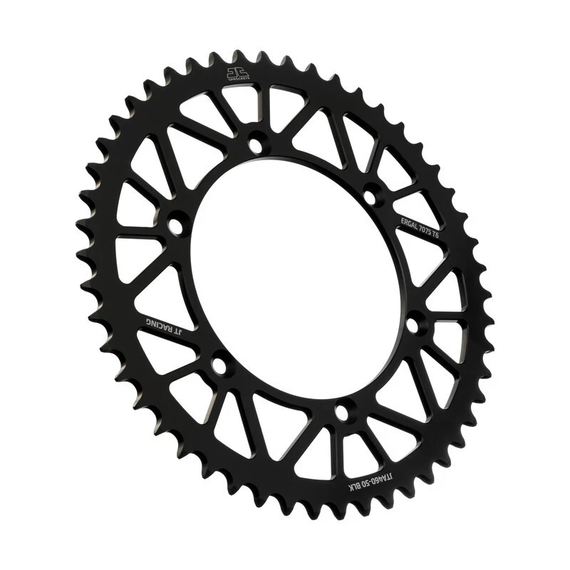 JT Aluminum BLK Rear Sprocket 52 Tooth KX 125 250 500 250F 450F KDX KLX 250 300 - Image 1 of 1