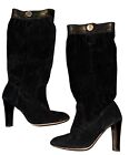 Michael Kors Suede Pull On Slouch Boots Back Knee High Women’s 8m 3.5” Heel