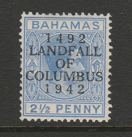 Bahamas 1942 2½d 450th Anniversary of Landing of Columbus SG 166 Mnh Cover