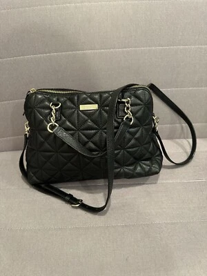 Kate Spade quilted handbag black Great Pre-owned Condition - Image 1 of 4