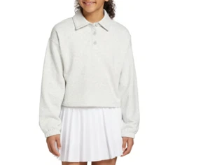 DSG Girls' Henley Fleece Sweatshirt Different Sizes & Colors - Picture 1 of 3