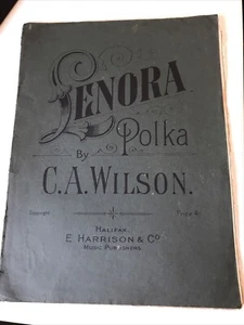 Vintage Sheet Music LENORA POLKA C A Wilson DAMAGED - Picture 1 of 12