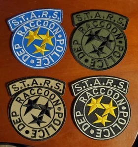 Resident Evil STARS Mapache Policía Logo 4" Parche Juego de 4 - Enviado por correo desde EE. UU. - Imagen 1 de 1