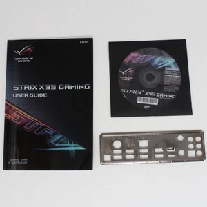 ASUS ROG Strix X99 Gaming - LOT Manuel ATX IO Shield Slotblende CD (#9010) - Photo 1/1
