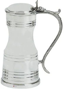 Jarra tradicional escocesa 1 5pt tapa de gallina Tappit ideal para grabar peltre - Imagen 1 de 2