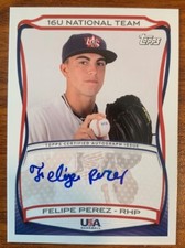 2010 Topps USA Baseball Autographs #ATBD16 Felipe Perez Used