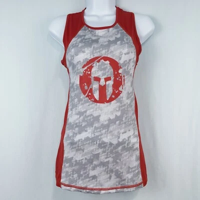 Camiseta sin mangas Craft Spartan Pro Series para mujer calce medio de compresión roja gris OCR Foto 1 de 4