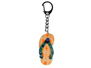 Flip-flop Keychain Miniblings Keyring Sandal Rubber Yellow - Picture 1 of 3