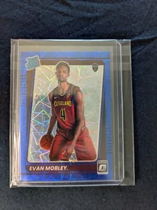 EVAN MOBLEY RC 2021-22 Panini Optic Rated Rookie RC #175 Blue Velocity Prizm - Picture 1 of 2