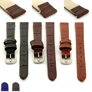 Offenes Ende Damen Echtleder Uhrenarmband Band 8 10 12 14 Croco ES MM - Bild 1 von 12