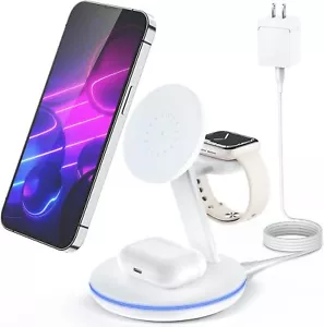Magnetic Wireless Charging Station for Apple Series, 3-in-1 Standard 15W - Picture 1 of 5