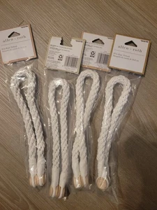Cuerda trenzada Allen Roth 20 pulgadas marfil corbata magnética # 5030749 (LOTE DE 4) - Imagen 1 de 3