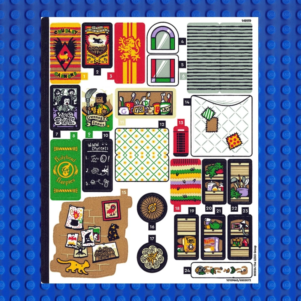 Nuevo LEGO Harry Potter La Madriguera - Edición Coleccionista 76437 Hoja de Pegatinas #1 Foto 1 de 1