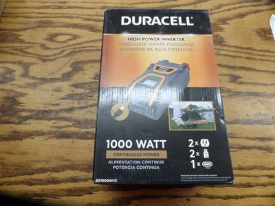 Duracell 1000W Power Inverter 2 AC Outlets 1 Pair of 1.5 Ft 6AWG Input Cables - Image 1 of 4