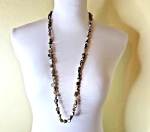 Vintage 34 " Abalone shell chip necklace beach vacation cruise - Picture 1 of 4