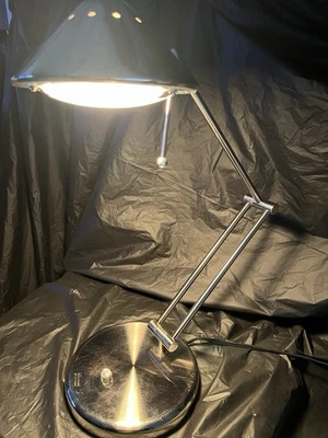 Chrome Adjustable Task Lamp — HL1220-02-0 Hi/Low 💡Desk Lamp - Articulating Arm - Image 1 of 4