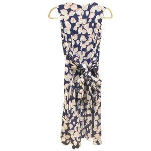 HOBBS London 100% Linen Floral Dress Women's Size US 4 UK 8 Tie Back - Picture 1 of 6