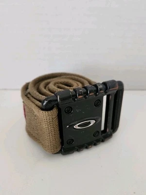 Cinturón de colección Oakley VSL Tech Web verde militar/bronceado ajustable 44" hebilla de metal  Foto 1 de 4