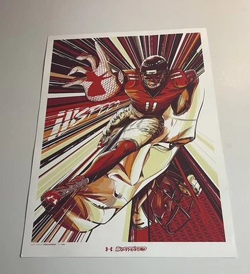 Póster Under Armour Limited Julio Jones por César Moreno/500 póster 18x24 Foto 1 de 2