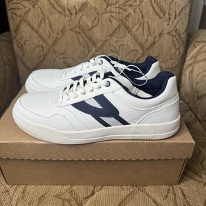 Tretorn Men's DENNIS White Athletic Sneakers Blue Trim Size 9.5 US NEW - Picture 1 of 7