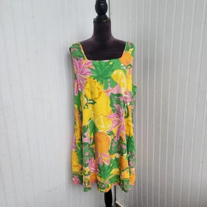C&C California Leinenkleid Lemon Pinapple ärmellos leicht Coastal Gr. XL - Bild 1 von 12
