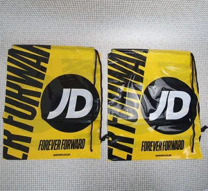 2x JD Sports Yellow/Black Latest Edition Drawstring Bags Shopping/Swimming/Gym - Picture 1 of 3