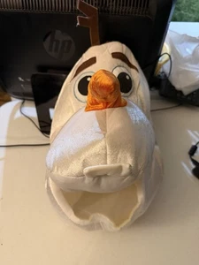 Disney Frozen Olaf Plush Halloween Costume Mask Adult See-Through Mouth - Picture 1 of 6