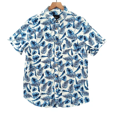 Rails Shirt Mens Large Blue Floral Linen Blend Vista Del Mar Short Sleeve 44 NWT - Image 1 of 4