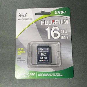 Carte FUJIFILM Haute Performance 16 Go SDHC UHS-I, Classe 10 600013602 jamais ouverte - Photo 1 sur 2