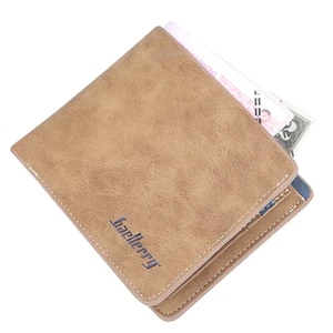 Portafoglio Uomo Pelle Bifold Corto Business Moda Portafoglio Porta Carte d'identità - Foto 1 di 5