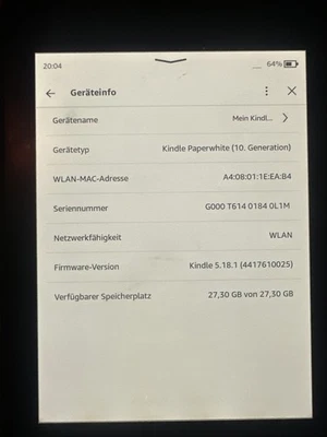 Amazon Kindle eBook Reader 2016, 6 Zoll, Schwarz, WLAN - Bild 1 von 4