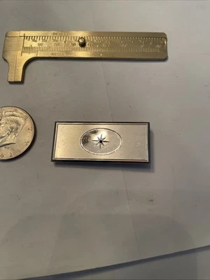 Vintage Silver Plated  Genuine Sapphire Money Clip  - Image 1 of 3