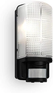 Luces de movimiento para exteriores luces PIR alimentadas por red luces de pared para exteriores acabado negro - Imagen 1 de 8