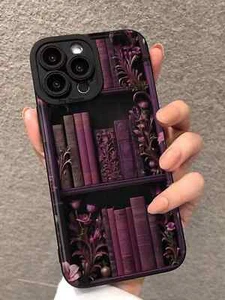 Apple Vintage Perforated Edge Lila Bookcase Anti Drop Handyhülle für iPhone - Bild 1 von 12