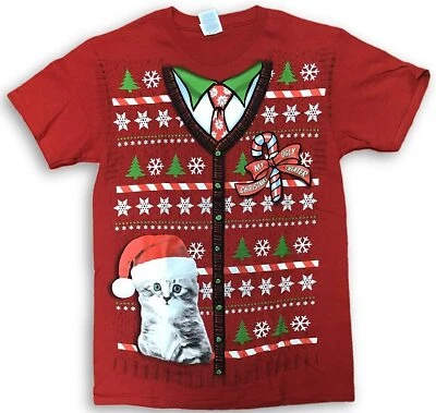 My Ugly Christmas Sweater 2023 Funny Humor Adult T-Shirt Red - Image 1 of 4