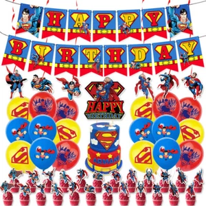 50Pcs Superman Backdrop Balloons Set Kids Birthday Party Decorations Supplies - Picture 1 of 5