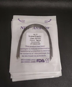 50 paquetes de cables de arco NITI súper elásticos para ortodoncia dental rectangulares naturales - Imagen 1 de 11