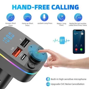 Car Handsfree MP3 Car FM Card Transmitter Car MP3 Players NEW I9N7 - Imagen 1 de 16
