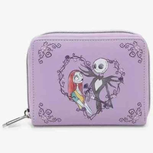 Loungefly Disney The Nightmare Before Christmas Jack & Sally Thorn Heart Wallet - Picture 1 of 3
