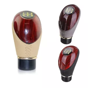 Universal 5Speed Manual Gear Stick Knob Shifter Auto Car Lever Gear Knob Leather - Picture 1 of 16