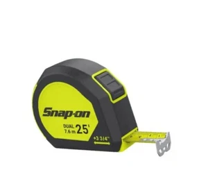 Snap On tools SAE/Metric 25' -7.6M Tape Measure TPMB26EM HIVIS Magnet Auto Brake - Picture 1 of 4