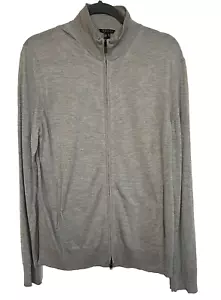 Theory Alfredo Admiral Full-Zip Lightweight Sweater Cardigan Silk/Cashmere Sz XL - Picture 1 of 6
