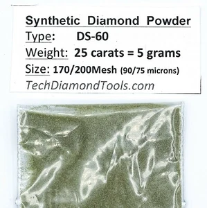TechDiamondTools Diamantpulver 170er-Körnung 90-75 Mikrometer, 25 cts = 5 Gramm - Bild 1 von 5