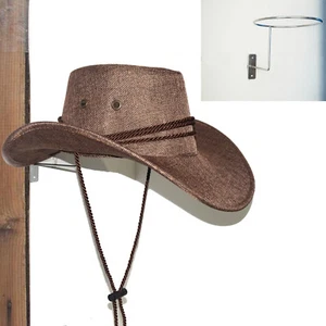Cowboy Hat Rack - Hat Saver/Hanger Holder Hook Riding Helmet Wall Mount - Metal - Bild 1 von 9