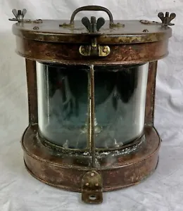 Antique Ships Masthead Lamp, Navigation Light, Hudson Brothers, Hull, Maritime - Picture 1 of 22