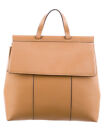 Tory Burch Block T Leather Backpack British Tan