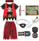 Lingway Toys enfants costume pirate, jeu de rôle pirate ensemble robe